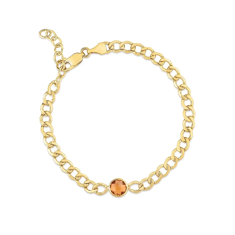 Don't Miss Out On Bestselling Jewelry At Special Prices 14K Citrine Curb Chain Bracelet