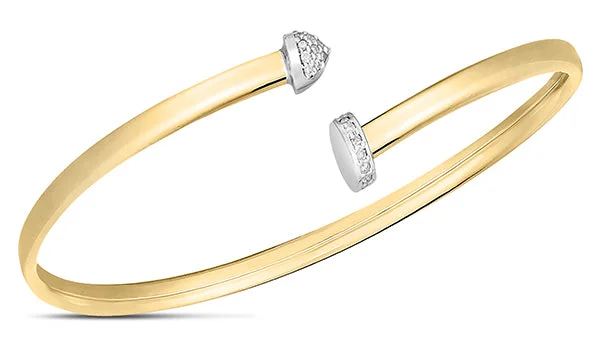 Timeless Elegance At Unbelievable Discounts 14K Diamond Hardware Bangle