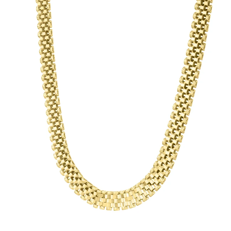 Classic And Modern Jewelry Styles On Sale 14K Faceted Panther Link Bracelet