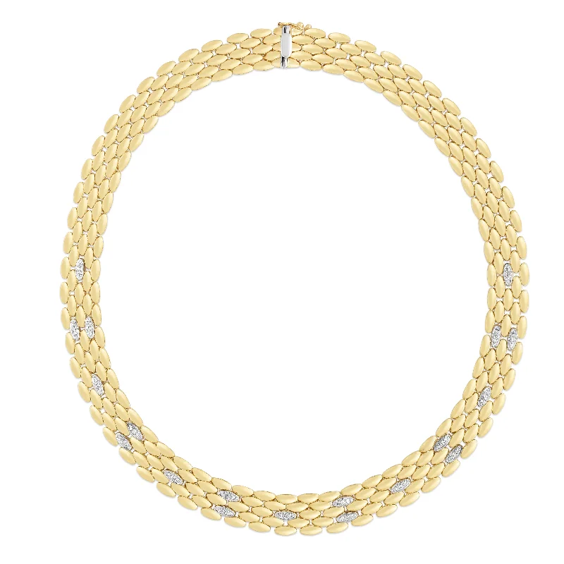 Exclusive Online Jewelry Sale – Don't Wait 14K Gold 12mm Diamond Panther Bracelet