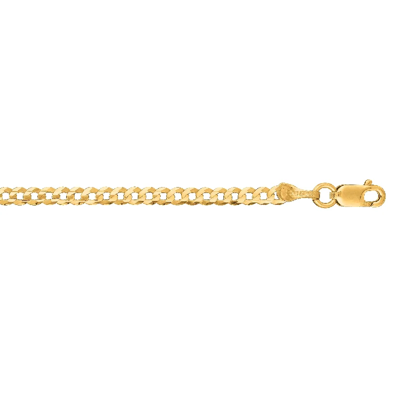 Flash Sale On Elegant Jewelry – Don't Miss Out 14K Gold 2.6mm Comfort Curb Chain