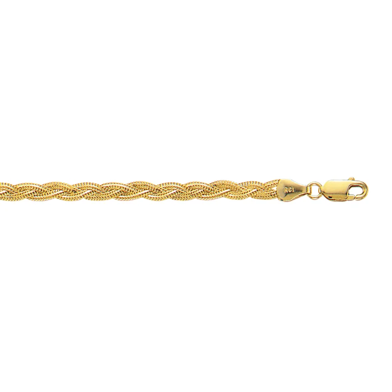 Get Ready To Sparkle – Special Jewelry Discounts 14K Gold 3.5mm Braided Fox Chain