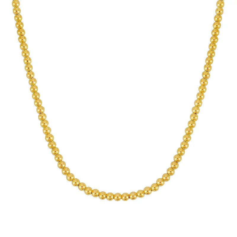 High-Quality Jewelry At A Fraction Of The Cost 14K Gold 4mm Bead Chain