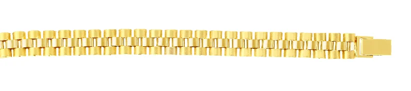 Elevate Your Jewelry Collection With Limited-Time Savings 14K Gold 9.3mm Railroad Link Bracelet