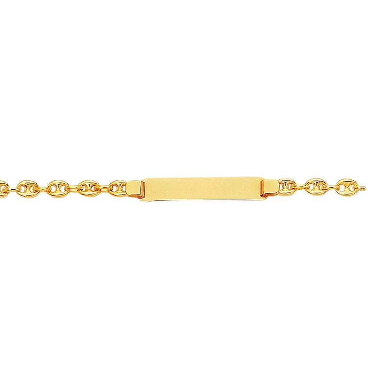 High-End Sparkle, Low-End Prices – Jewelry Sale Live 14K Gold Childrens Puffed Mariner ID Bracelet