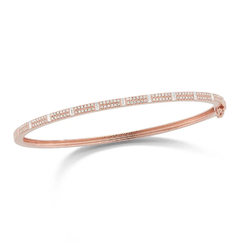 Upgrade Your Jewelry Collection For Less Round & Baguette Diamond Bangle Bracelet