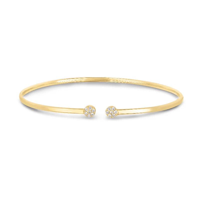 Buy More, Save More – Special Jewelry Discounts 14K Gold Diamond Cluster Cuff Bangle