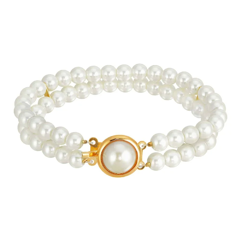 Shop Fine Jewelry With Exclusive Savings 1928 Jewelry Double Strand 6mm Faux Pearl Bracelet
