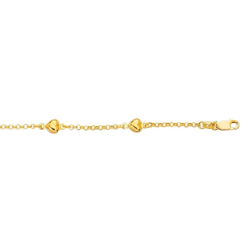 The Perfect Accessory For Less – Jewelry Sale Live 14K Gold Heart Station Bracelet