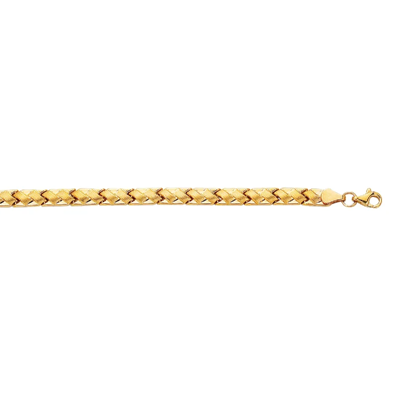 Jewelry Sale Bonanza – Grab Your Sparkle Now 14K Gold Satin X Stampato Bracelet