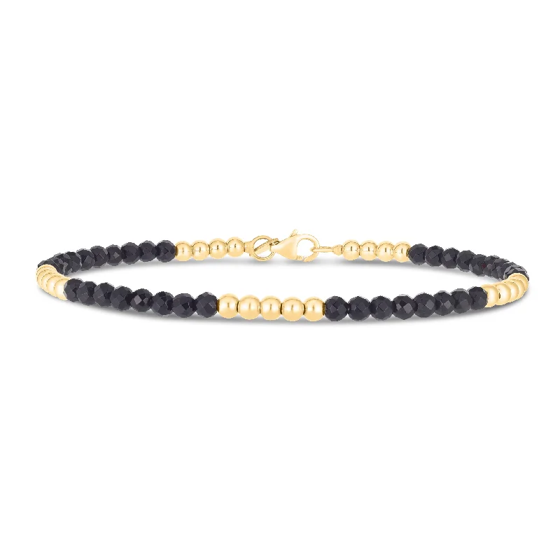 Special Offers On Handcrafted And Designer Jewelry 14K Onyx Pallina Bead Bracelet