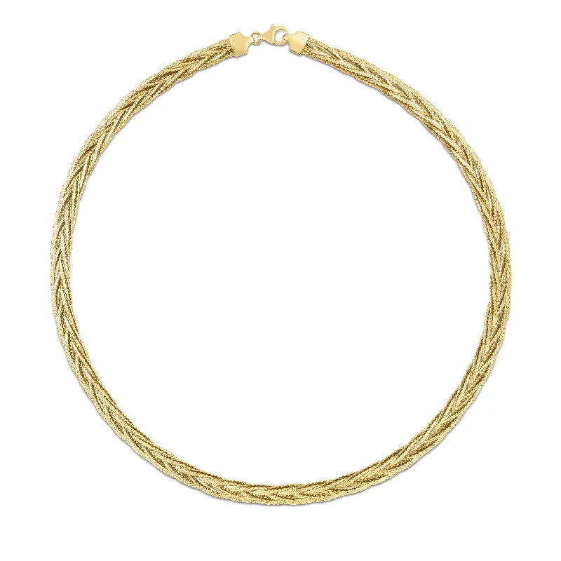 Handmade Pearl Jewelry For Timeless Elegance 14K Rapunzel Woven Chain