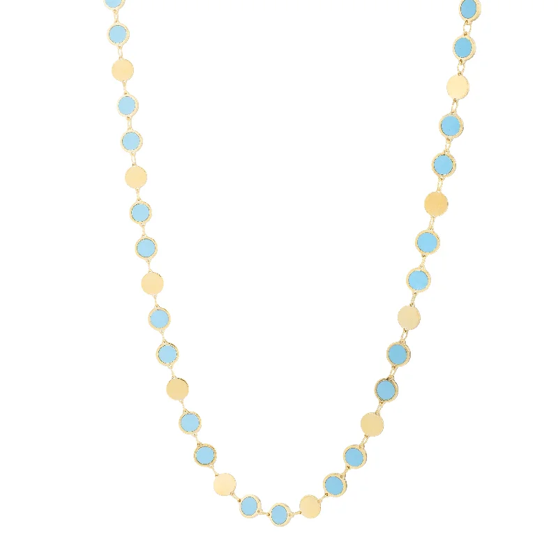 Once-A-Year Jewelry Deals – Shop Before They’Re Gone 14K Turquoise Geometric Mirror Gem Chain Bracelet