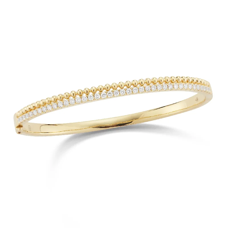Limited-Stock Jewelry Sale – Shop Before It's Gone Diamond & Beaded Gold Bangle Bracelet