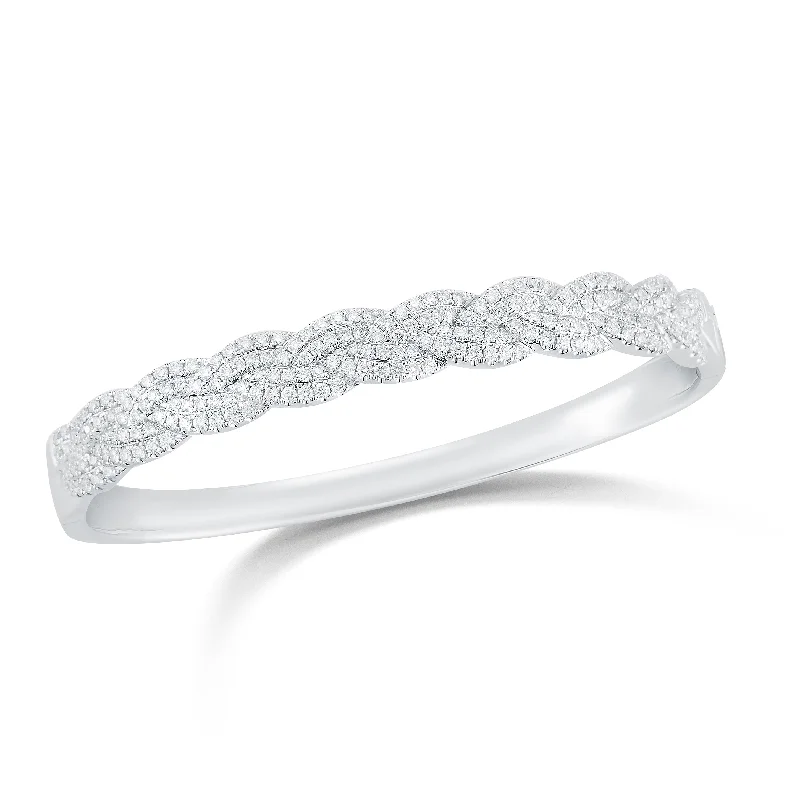 Shop Fine Jewelry With Amazing Deals Diamond Braided Bangle Bracelet