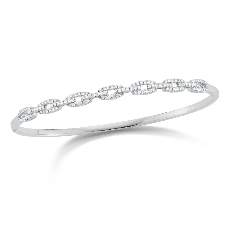 Jewelry Clearance Event – Stock Up Before It's Over Diamond Chain Link Bangle Bracelet