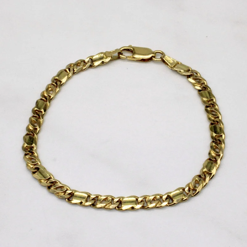 Limited-Time Offer On Elegant Jewelry Pieces 18k Yellow Gold Figarucci Link Bracelet | 8" |
