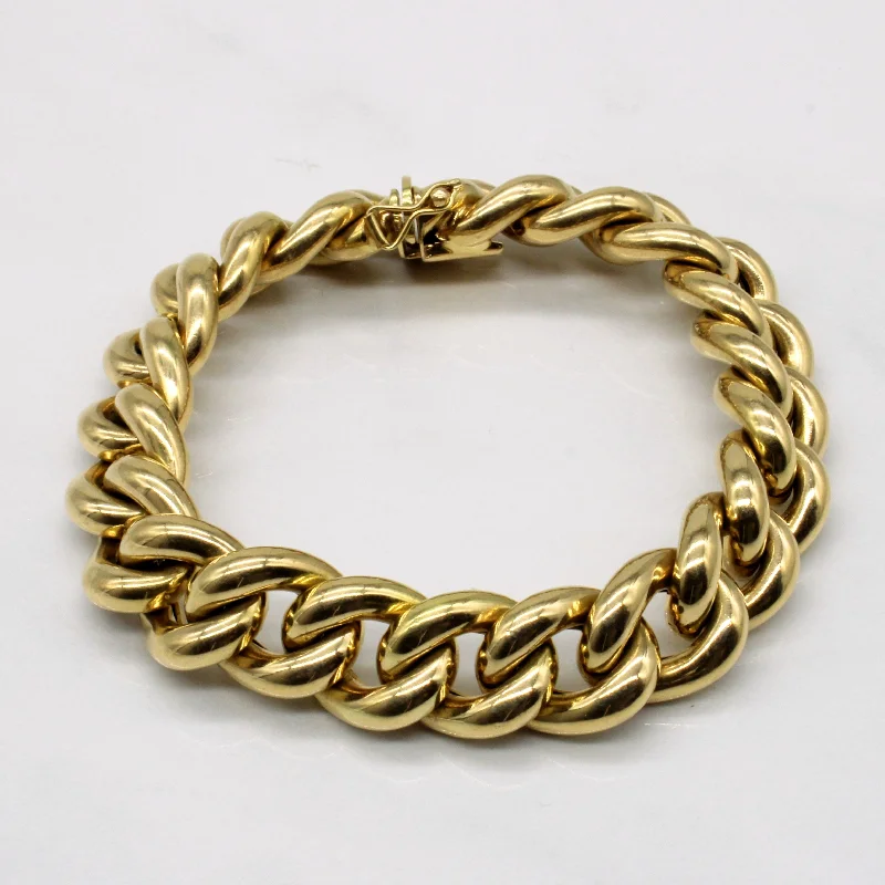 Huge Markdowns On Premium Jewelry Styles 18k Yellow Gold Curb Link Bracelet | 7.75" |