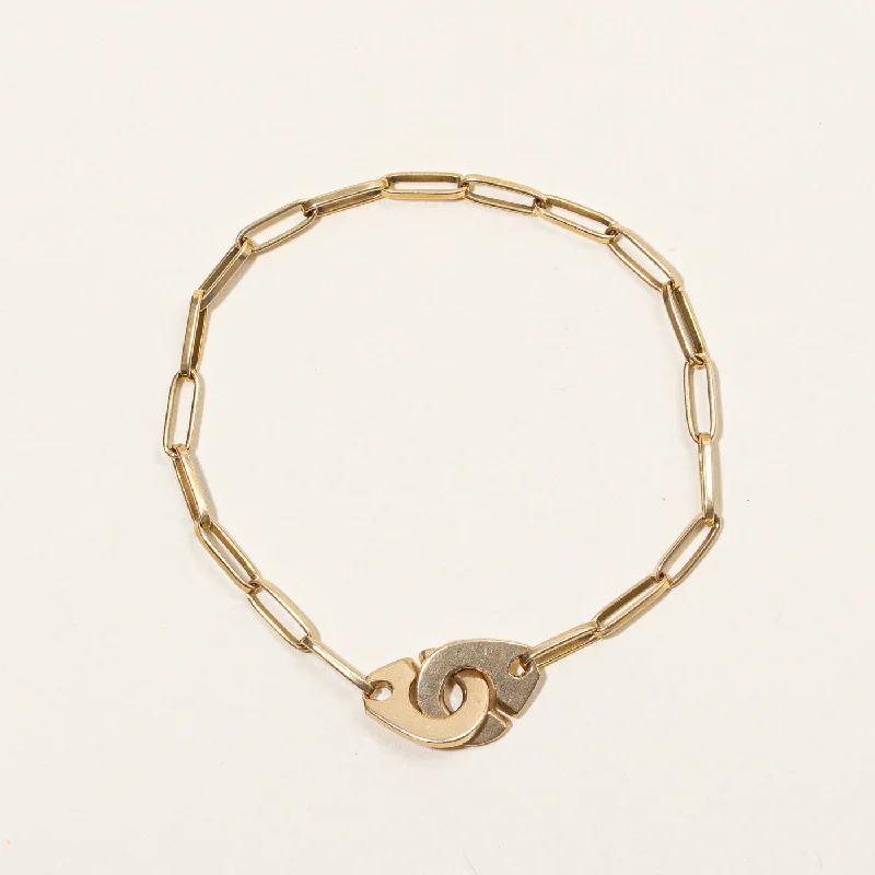Jewelry Deals That Sparkle – Shop Today 18k Yellow Gold Paperclip Cuff Closure Bracelet | 7" |