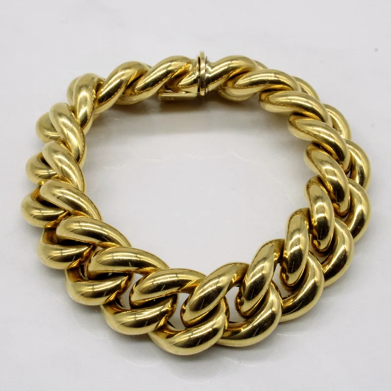 The Ultimate Jewelry Sale – Shop Premium Styles 18k Yellow Gold Curb Link Bracelet | 8" |