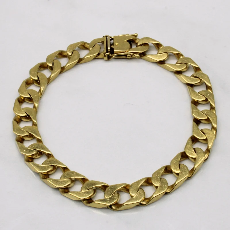 Personalized Engraved Jewelry For Meaningful Gifts 18k Yellow Gold Curb Link Chain Bracelet | 8" |