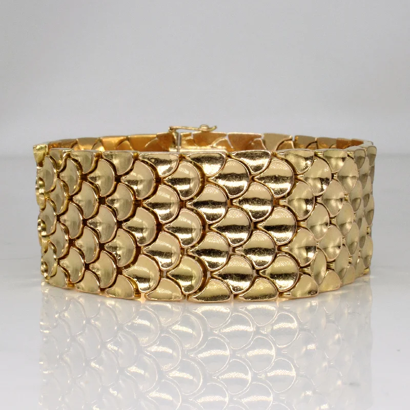 Unmissable Jewelry Clearance – Final Reductions 18k Yellow Gold Fish Scale Bracelet | 7.5" |