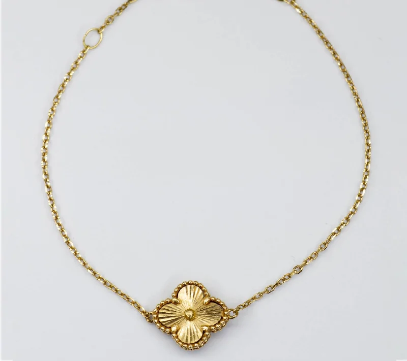 Accessorize For Less – Luxury Jewelry At Affordable Prices 18k Yellow Gold Flower Bracelet | 7" |