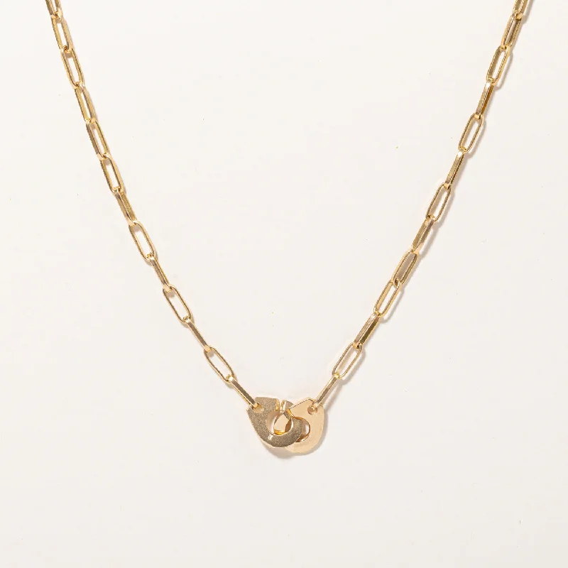 High-End Sparkle, Low-End Prices – Jewelry Sale Live 18k Yellow Gold Paperclip Link Cuff Closure Chain | 17" |