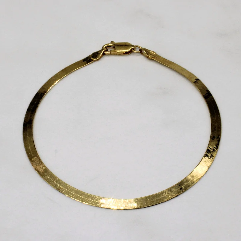 Jewelry Clearance Sale – Final Reductions 18k Yellow Gold Herringbone Bracelet | 7.5" |