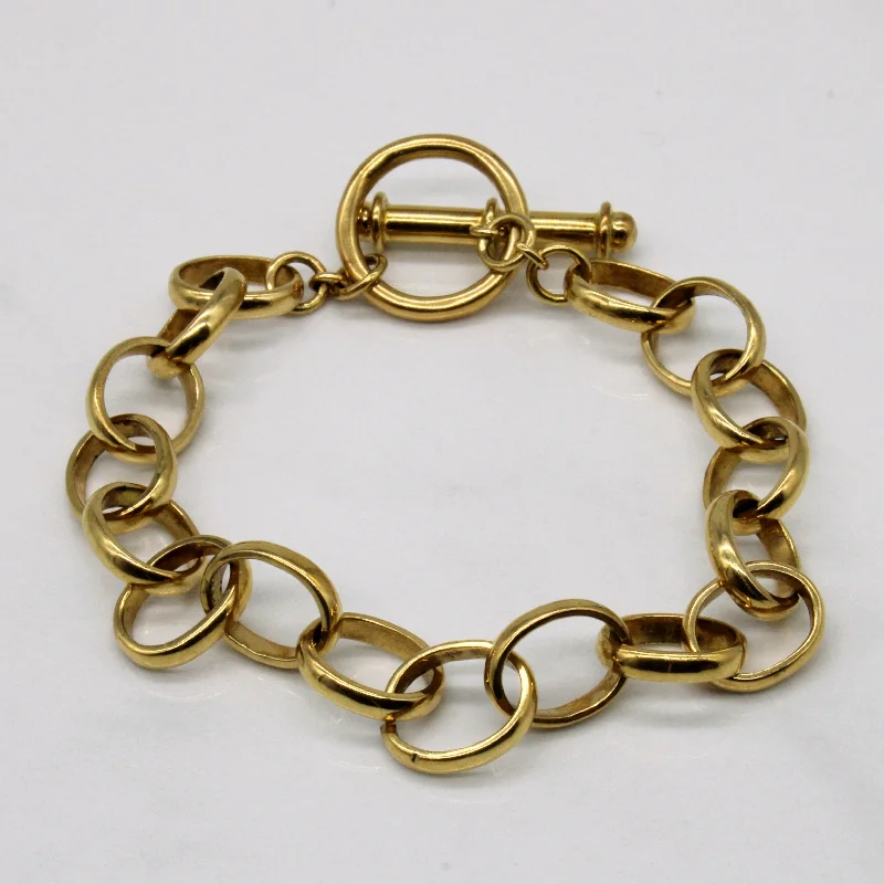 Personalized Jewelry At Special Discount Rates 18k Yellow Gold Oval Link Bracelet | 7" |
