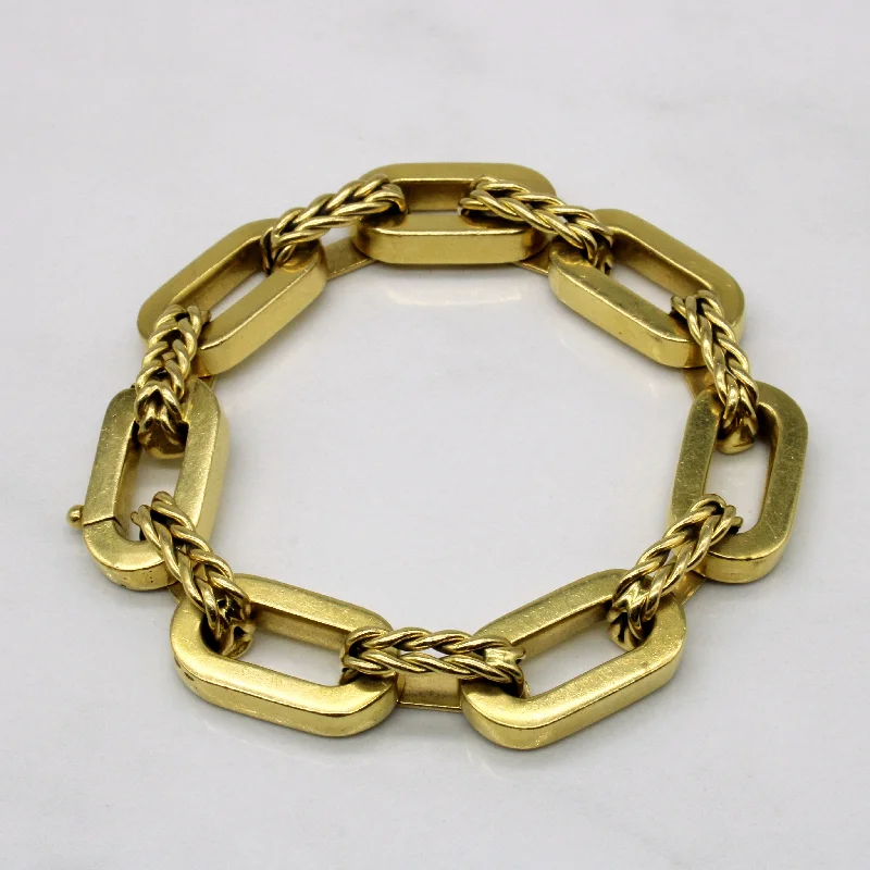 Premium Jewelry Now Available At Special Discounts 18k Yellow Gold Oval Link Bracelet | 7" |