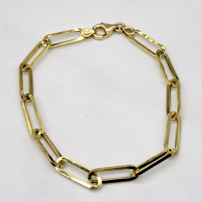 The Biggest Jewelry Sale Of The Year Is Here 18k Yellow Gold Paperclip Chain Bracelet | 7.5" |