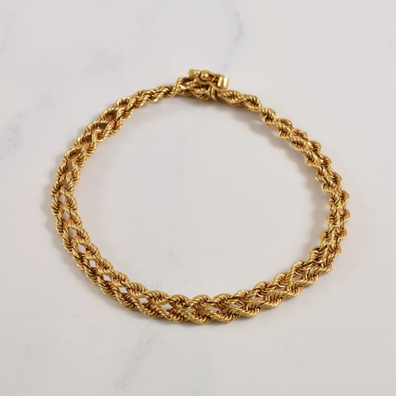 Shop Modern Jewelry Collections With Exclusive Discounts 18k Yellow Gold Rope Bracelet | 7.00" |