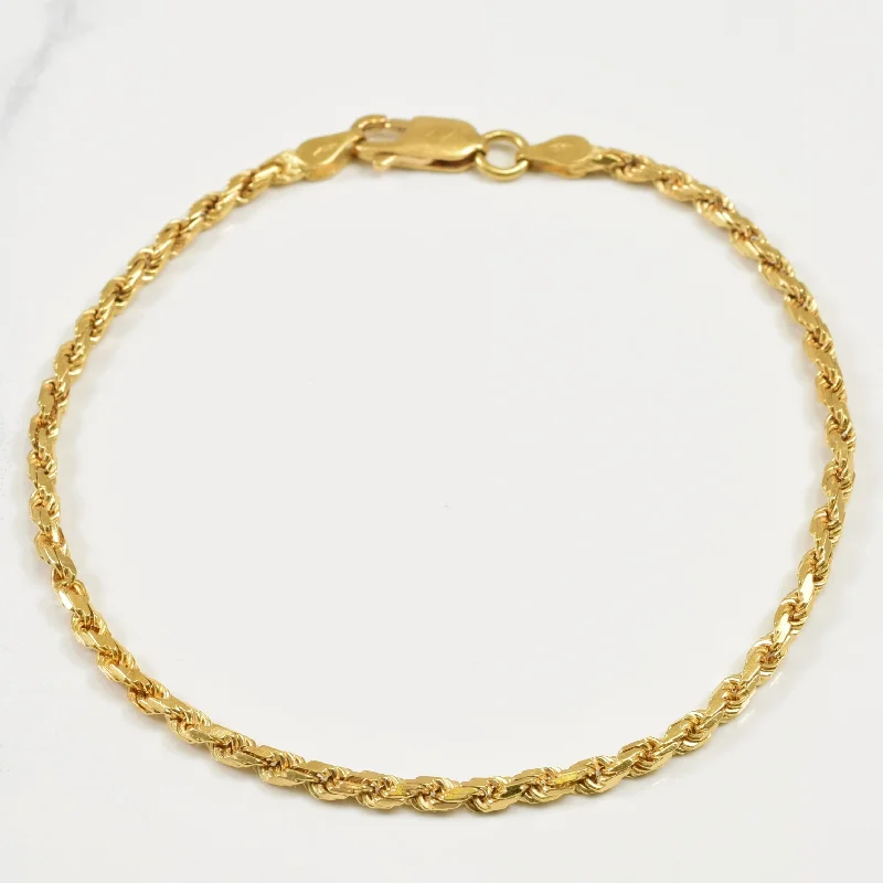 Personalized Engraved Jewelry For Meaningful Gifts 18k Yellow Gold Rope Bracelet | 7.50" |