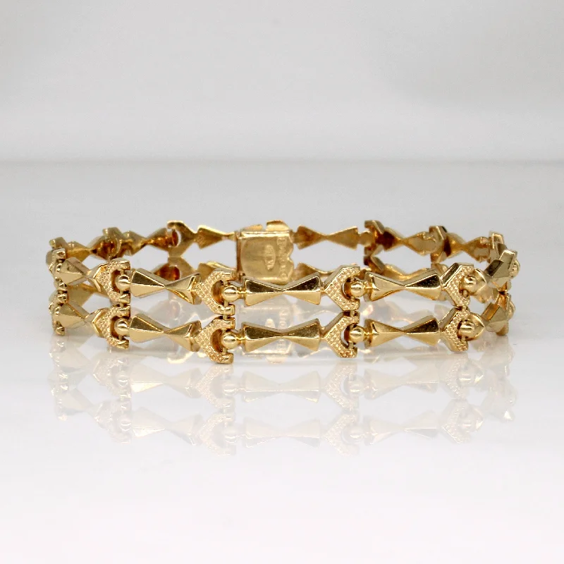 Luxury Jewelry Sale – Elegant Styles At Unbeatable Prices 18k Yellow Gold Unique Link Bracelet | 7.5" |