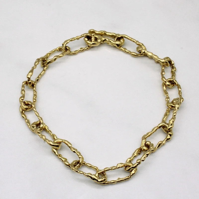 Sparkle For Less – Shop Our Limited-Time Jewelry Deals 18k Yellow Gold Unique Link Bracelet | 8.5" |