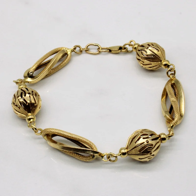 Shop Dazzling Jewelry At The Best Prices 18k Yellow Gold Unique Link Bracelet | 8" |