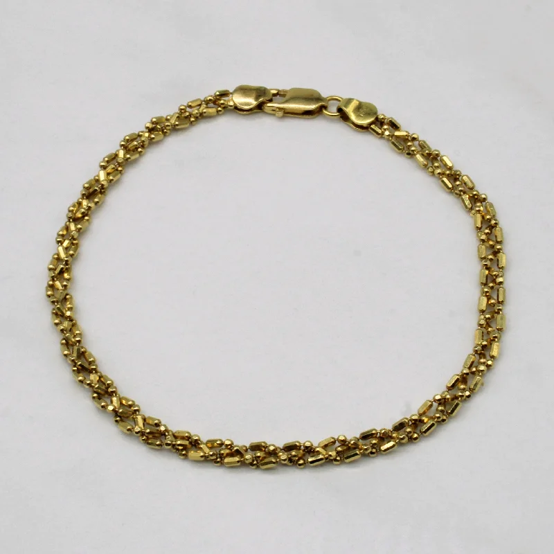 Personalized Jewelry Sale – Meaningful Gifts At Great Prices 18k Yellow Gold Woven Bead Chain Bracelet | 7" |