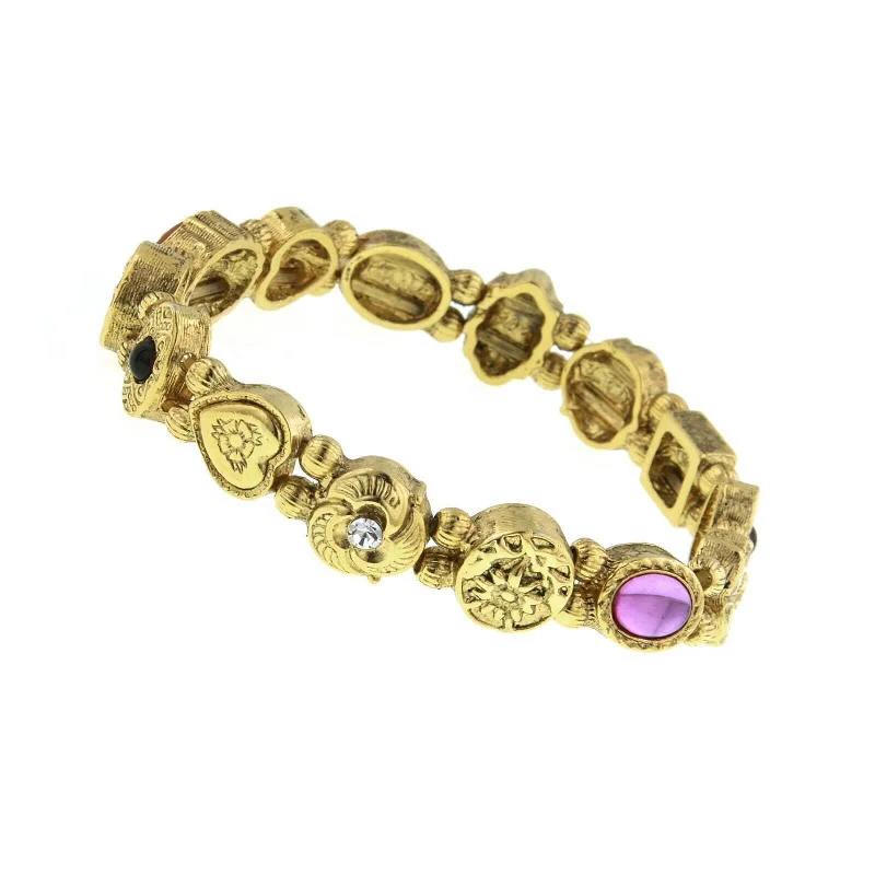 Jewelry Clearance Sale – Final Reductions 1928 Jewelry Assorted Vintage Style Charm Stretch Bracelet