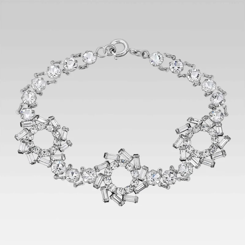 Elegant Jewelry Styles At Budget-Friendly Prices 1928 Jewelry Cyclone Austrian Crystal Link Bracelet 7.5"L