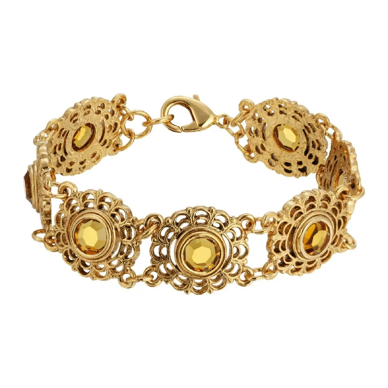 Special Deals On Handcrafted And Designer Jewelry 1928 Jewelry Decoratifs Austrian Crystal Link Bracelet