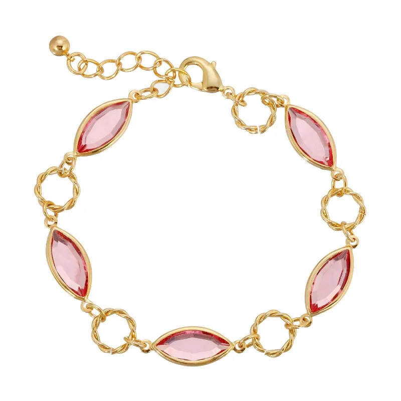 Don't Miss Our Biggest Jewelry Sale Of The Season 1928 Jewelry Light Rose Pink Austrian Crystal Round Link Bracelet