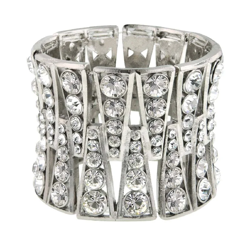 Seasonal Jewelry Sale – Upgrade Your Collection 1928 Jewelry Modern Tapered Multi Crystal Stone Bracelet