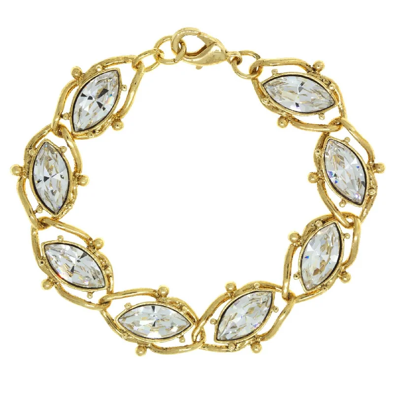 Timeless Jewelry At Special Discount Rates 1928 Jewelry Navette European Crystal Link Bracelet