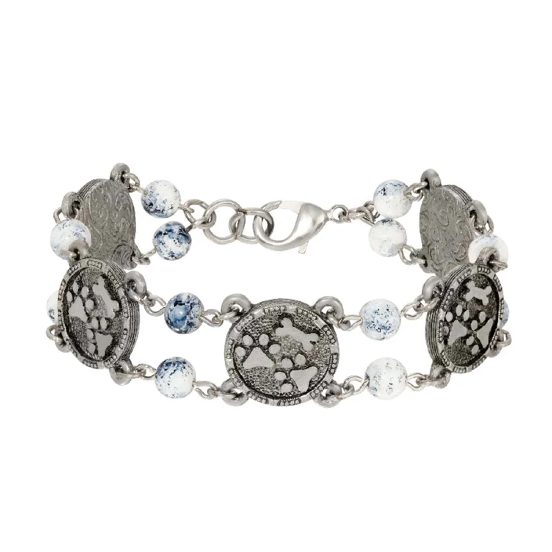 Elegant Rose Gold Jewelry For A Stylish Touch 1928 Jewelry Paws & Bone Beaded Link Bracelet
