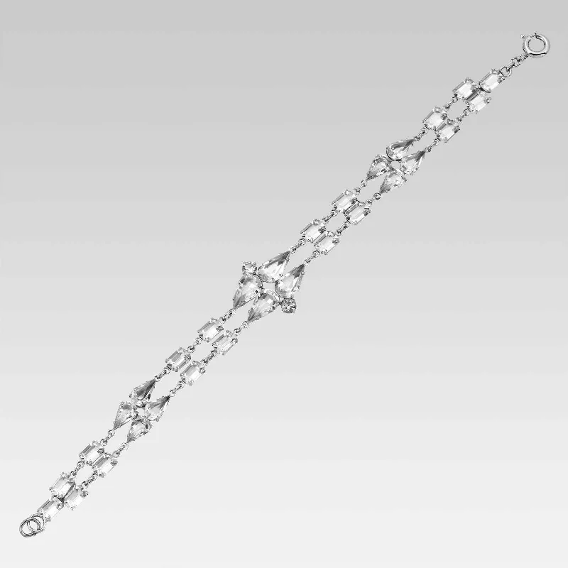 The Perfect Jewelry Piece At The Perfect Price 1928 Jewelry Pear & Baguette Austrian Crystal Link Bracelet