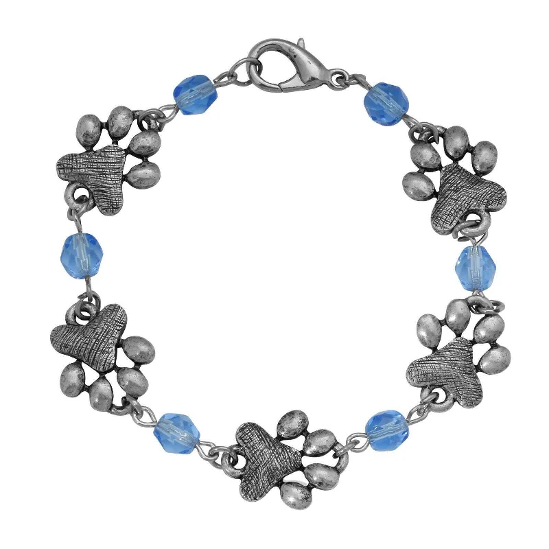Luxury Jewelry At Unbeatable Discounts 1928 Jewelry Paws & Light Sapphire Blue Glass Bead Bracelet
