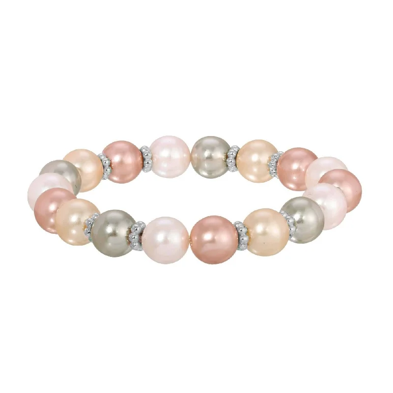 Buy More, Save More On Stunning Jewelry Designs 1928 Jewelry Rosabella Multicolor Faux Pearl Stretch Bracelet