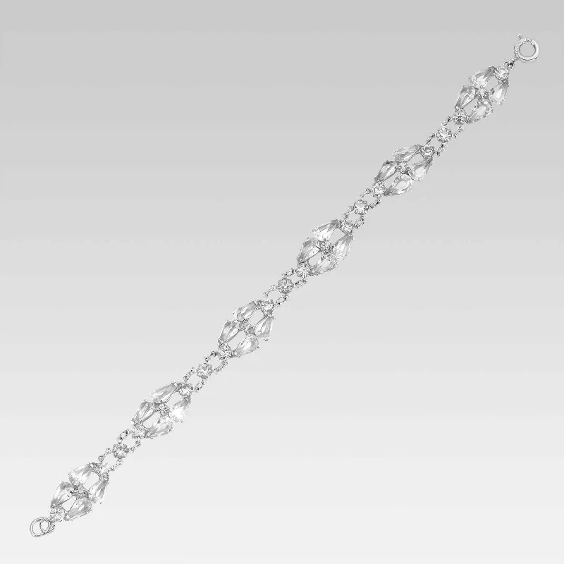 Handcrafted Jewelry Sale – Unique Designs At Low Prices 1928 Jewelry Austrian Crystal Elegante Link Bracelet