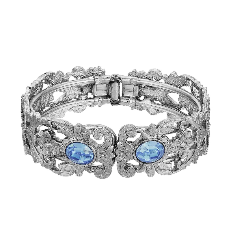 Get The Sparkle You Love At Prices You Adore 1928 Jewelry Vienna European Crystal Hinge Cuff Bracelet